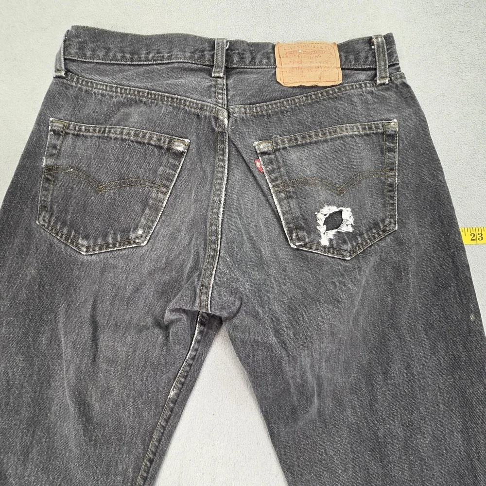 Vintage Levis 501‎ Jeans Mens Straight Button Fly USA 90s Distressed Fits 30x30